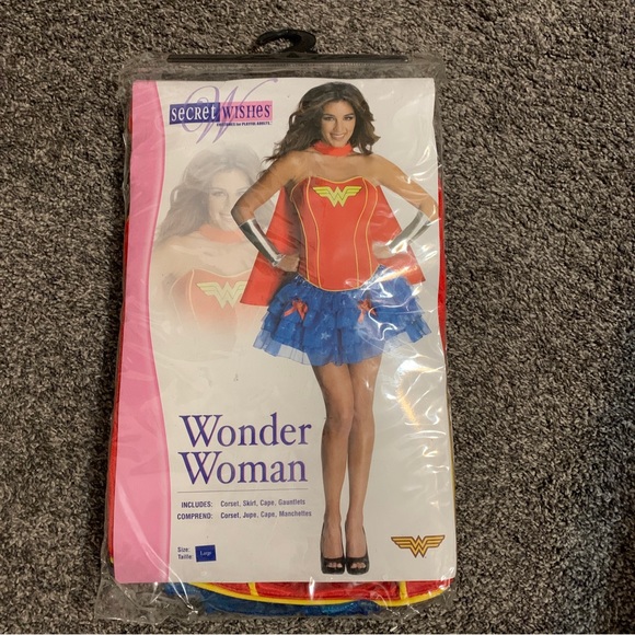 Wonder Woman Costume Corset Super Hero Dress Up Halloween size Large - Picture 2 of 6